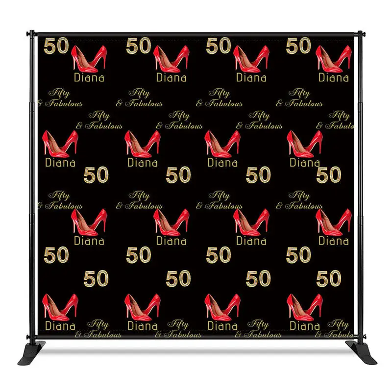 Aperturee Step And Repeat High Heel Custom Woman Birthday Backdrop, 4X8FT(1.2X2.5M), 42 USD, step and repeat backdrops, CF1_D...