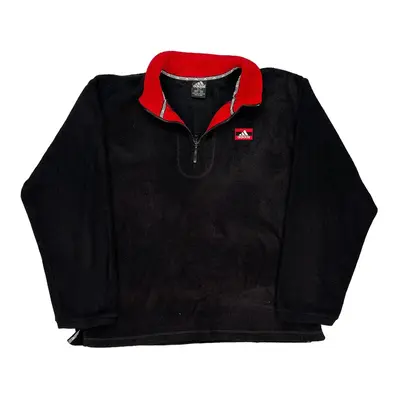 Adidas 1/4 Zip - Medium Black Polyester | Size: medium