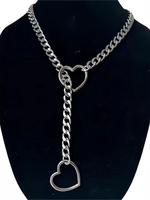 Vintage Punk Heart Design Chain Pendants Necklace, Gifts for Her, Cool Fashion Jewelry for Party, Trendy Charm Necklaces, Cub...