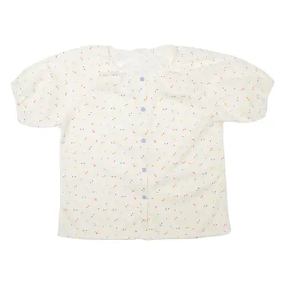 Womens Printed Top Beige Floral L