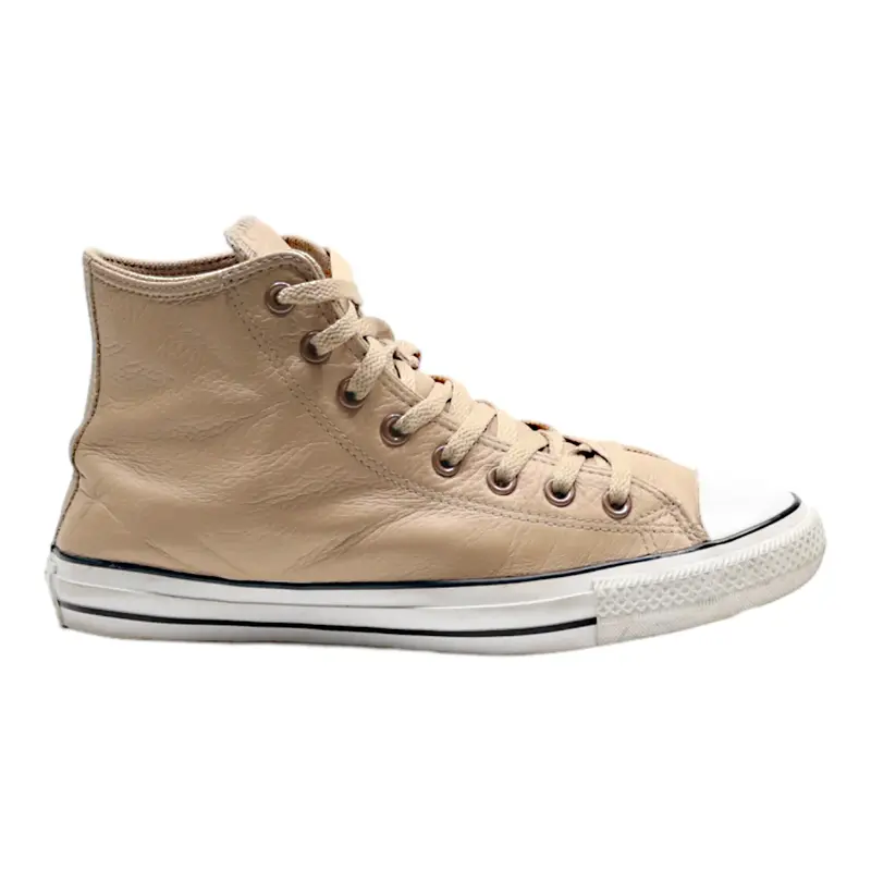 CONVERSE Chuck Taylor All Star High Top Trainers Beige Leather Womens UK 8.5