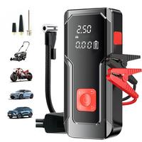 1pc 5-in-1 Jump Starter with Air Compressor-5000A Peak Power, 150PSI Digital Tire Inflator, ABS Material, USB Rechargeable, f...