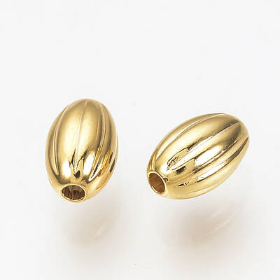 Brass Corrugated Beads