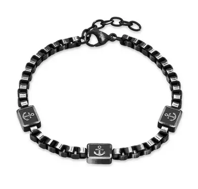 Diverse Kostka/Venezia B1000766 Black Steel Bracelet for Men