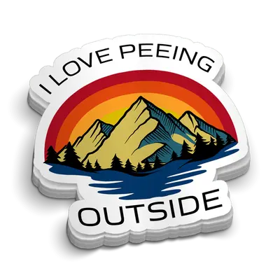Peeing Outside 5 Inch Decal