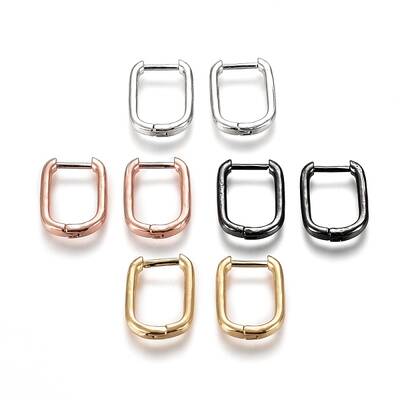 Brass Huggie Hoop Earrings
