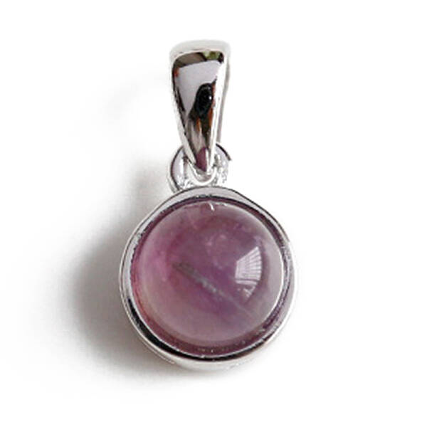Rhodium Plated 925 Sterling Silver Pave Natural Amethyst Half Round Charms