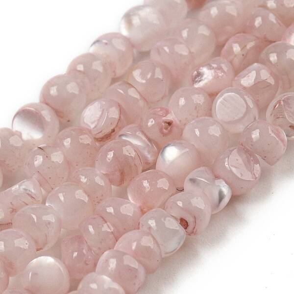 Natural White Shell Dyed Beads Strands