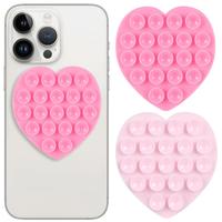 Heart Shaped Phone Suction Cup Holder, Phone Case Suction Cup, Phone Accessories for Selfie & Video Content Creation, Vacuum ...