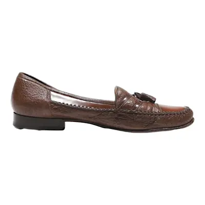 MORESCHI Loafer Shoes Brown Leather Womens UK 7