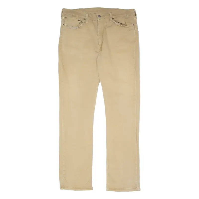 LEVI'S 514 Mens Twill Trousers Beige Regular Straight W38 L34