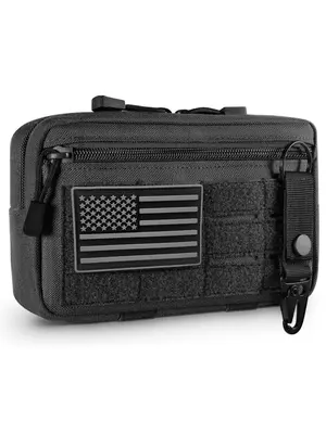Father's Day Gifts, Tactical Molle Admin Pouch, Utility Laser Cut Edc Tool Pouch Bag, Durable Outdoor Hiking Horizontal Modul...