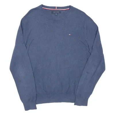 TOMMY HILFIGER Mens Jumper Blue Tight Knit M