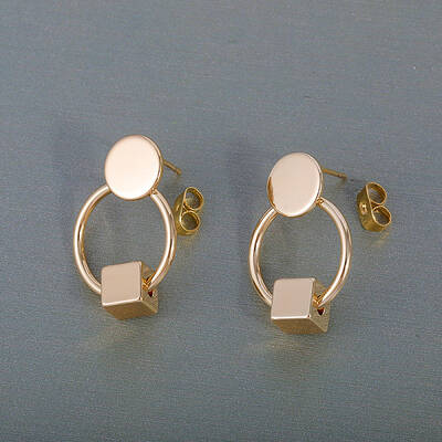 Simple Fashion Brass Stud Earrings