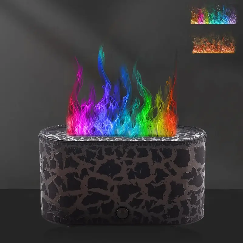 130ML Flame Design Essential Oil Diffuser, USB Powered Aromatherapy Diffuser with Auto Shut-Off Function, Cool Mist Humidifie...