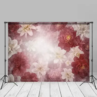 Fine Art Soft Pink Floral Backdrop For Photo Booth - Aperturee