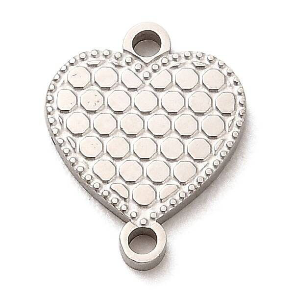 Non-Tarnish 304 Stainless Steel Love Connector Charms