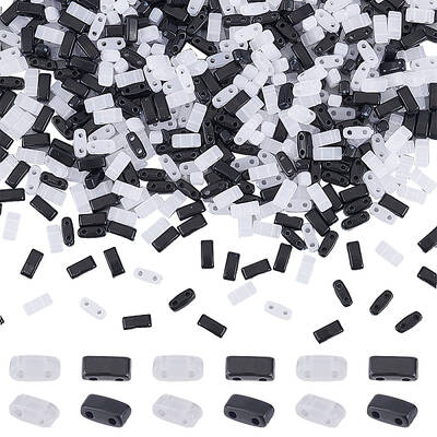 600Pcs 2 Colors Opaque Acrylic Slide Charms
