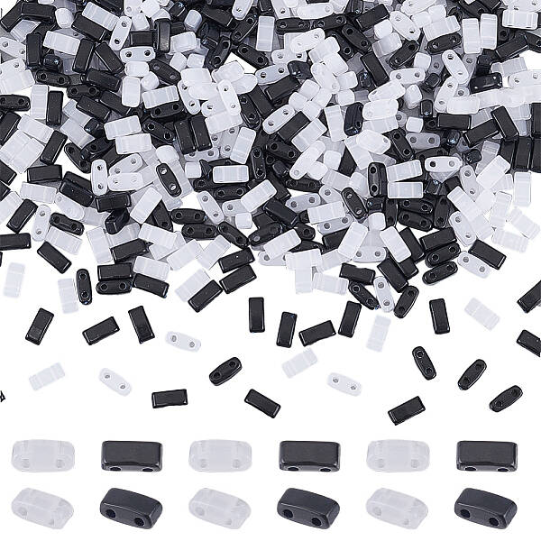 600Pcs 2 Colors Opaque Acrylic Slide Charms