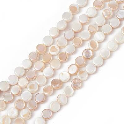 AB Color Plated Natural Freshwater Shell Beads Strands