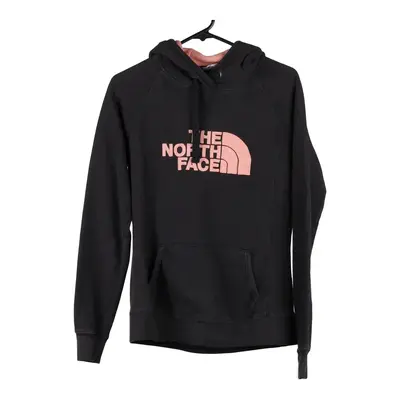 The North Face Spellout Hoodie - Small Black Cotton Blend