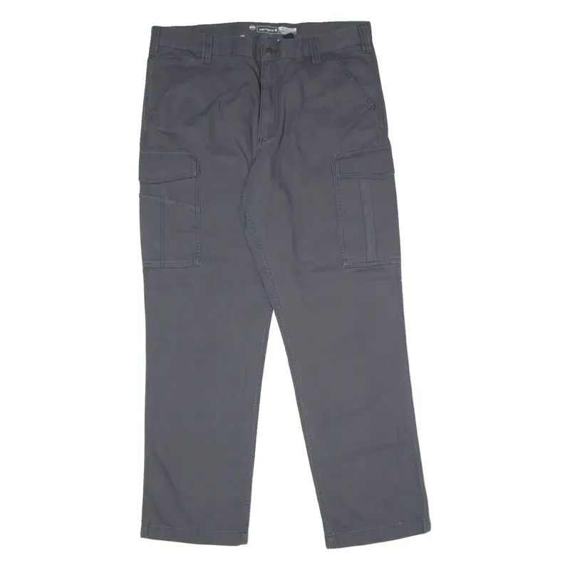 CARHARTT Cargo Workwear Mens Canvas Trousers Grey Relaxed Straight W28 L32
