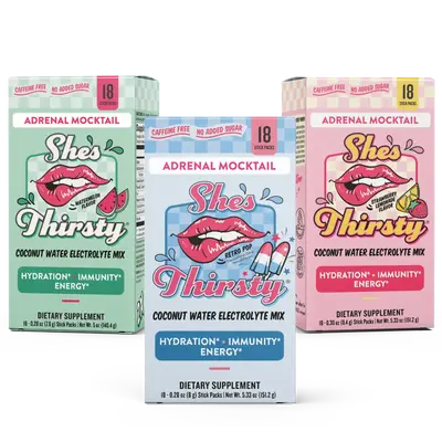 She’s Thirsty Trio Bundle - Legendairy Milk - Coconut Water Electrolytes Mix - No Sugar Added - 3-Pack - Hydration