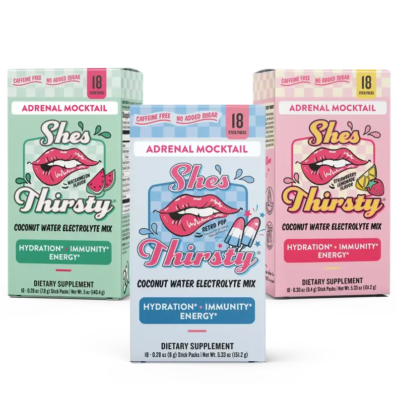 She’s Thirsty Trio Bundle - Legendairy Milk - Coconut Water Electrolytes Mix - No Sugar Added - 3-Pack - Hydration