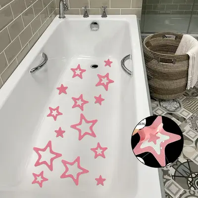 30 PCS Waterproof Star Shaped Bathtub Sticker - Non-Slip, Self-Adhesive, Removable, and Decorative - Perfect for Swimming Poo...
