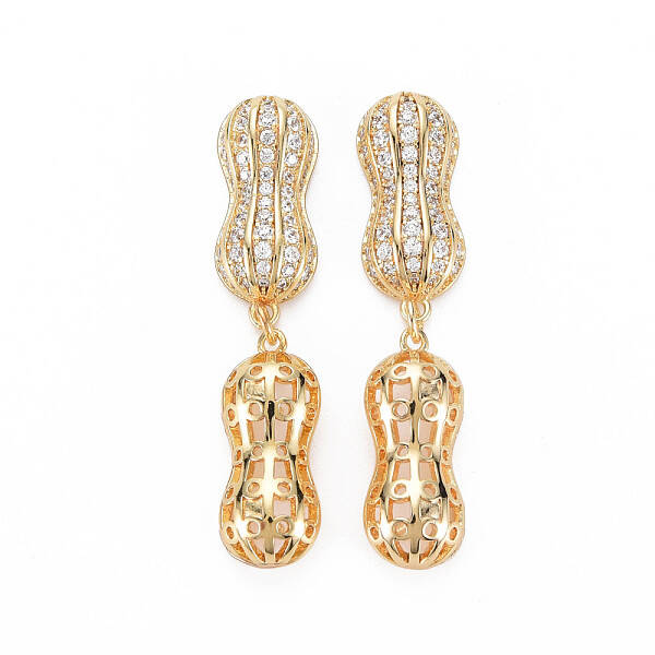 Brass Micro Pave Clear Cubic Zirconia Peg Bails Pendants
