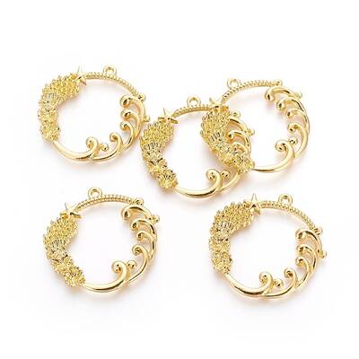 Alloy Open Back Bezel Pendants