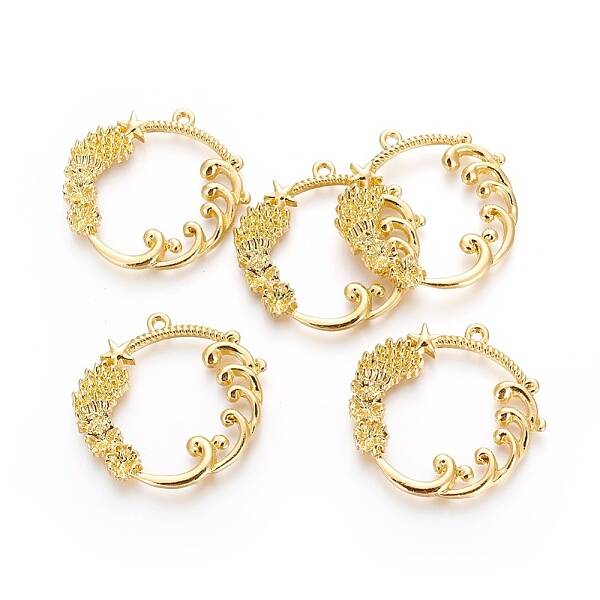 Alloy Open Back Bezel Pendants