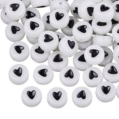 Luminous White Acrylic Beads