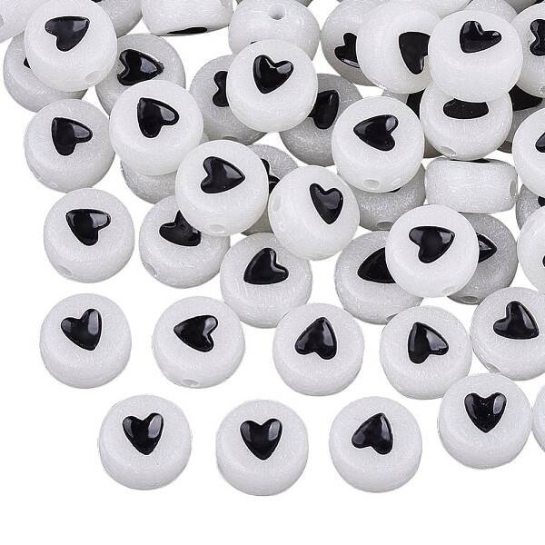 Luminous White Acrylic Beads