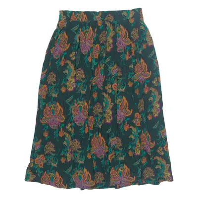 BETTY BARCLAY Womens A-Line Skirt Green Knee Length Viscose 90s UK 14