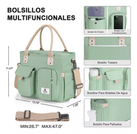 Hafmall-Large-capacity lunch bag, women's crossbody bag, backpack for daily commute to the market, for picnic, for school use...
