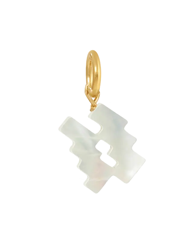 MOP Zodiac Charm | Metal Color: Gold | Sign: Aquarius