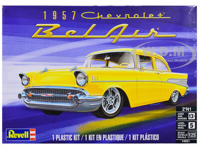 Level 5 Model Kit 1957 Chevrolet Bel Air 2-in-1 Kit 1/25 Scale Model by Revell