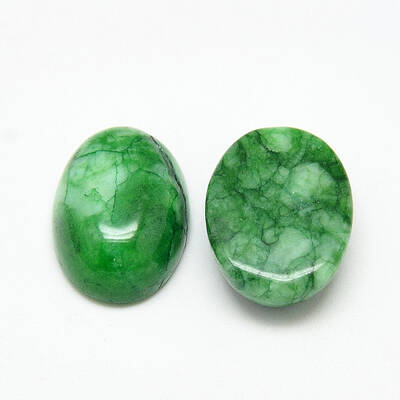 Dyed Natural White Jade Cabochons