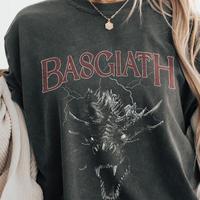 Basgiath war college shirt, Distressed Fourth wing merch, Iron flame merch, Tairn and Violet Sorrengail, bookish shirt, readi...