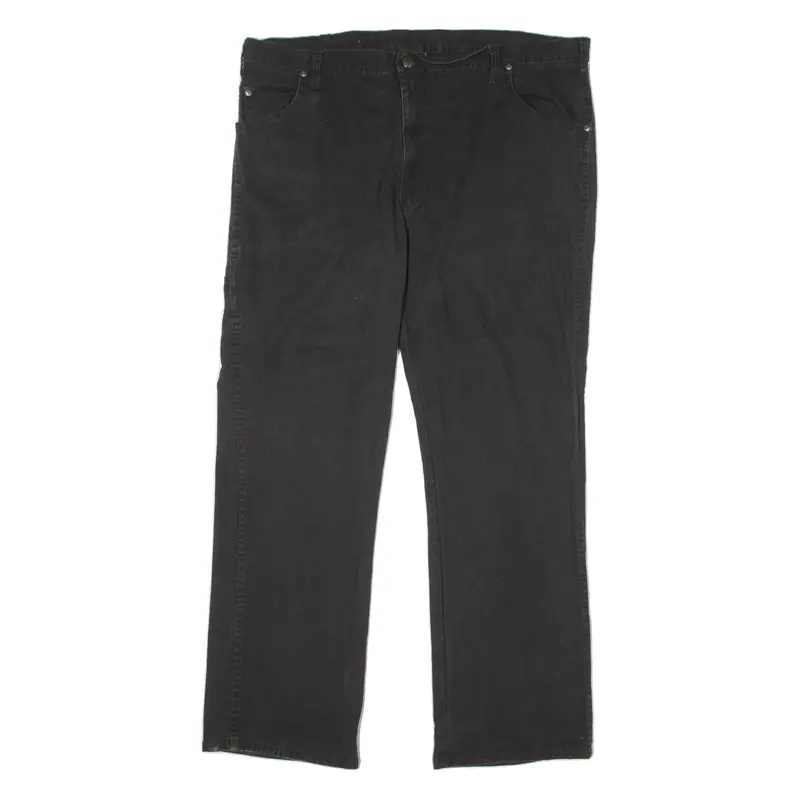 DICKIES Mens Canvas Trousers Black Regular Straight W42 L32