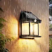 Solar Wall Lamp, Solar Street Light Outdoor, 3 Modes Waterproof Solar Motion Sensor Wall Lantern for Garage Garden Yard Patio...