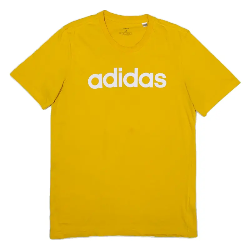 ADIDAS Mens T-Shirt Yellow M