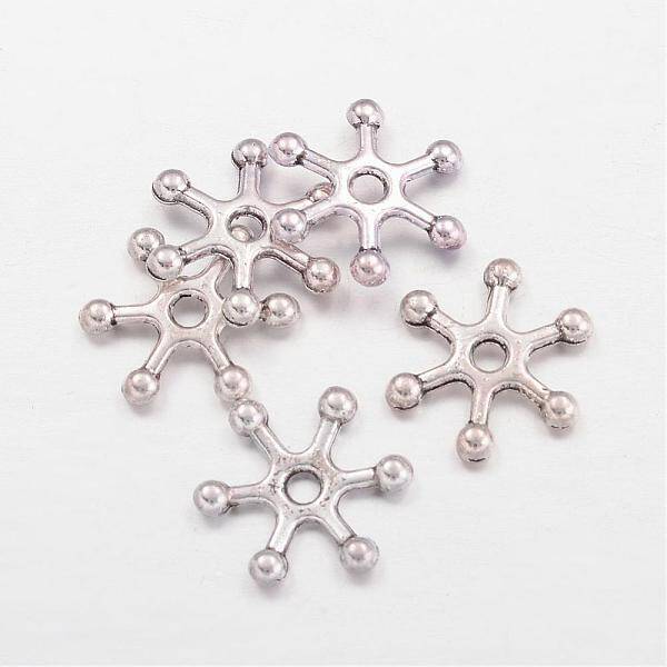 Tibetan Style Alloy Snowflake Beads