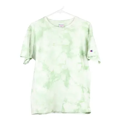 Reverse Weave Champion Tie-Dye T-Shirt - Small Green Cotton