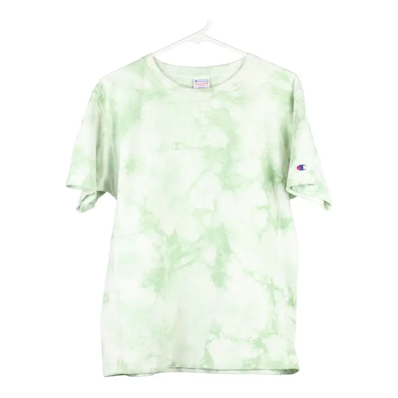Reverse Weave Champion Tie-Dye T-Shirt - Small Green Cotton