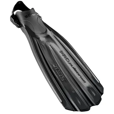 Used Seac Scuba Diving Propulsion Fins, Black, Size: Large-X-Large / M:9.5-10.5 / W:10.5-11.5