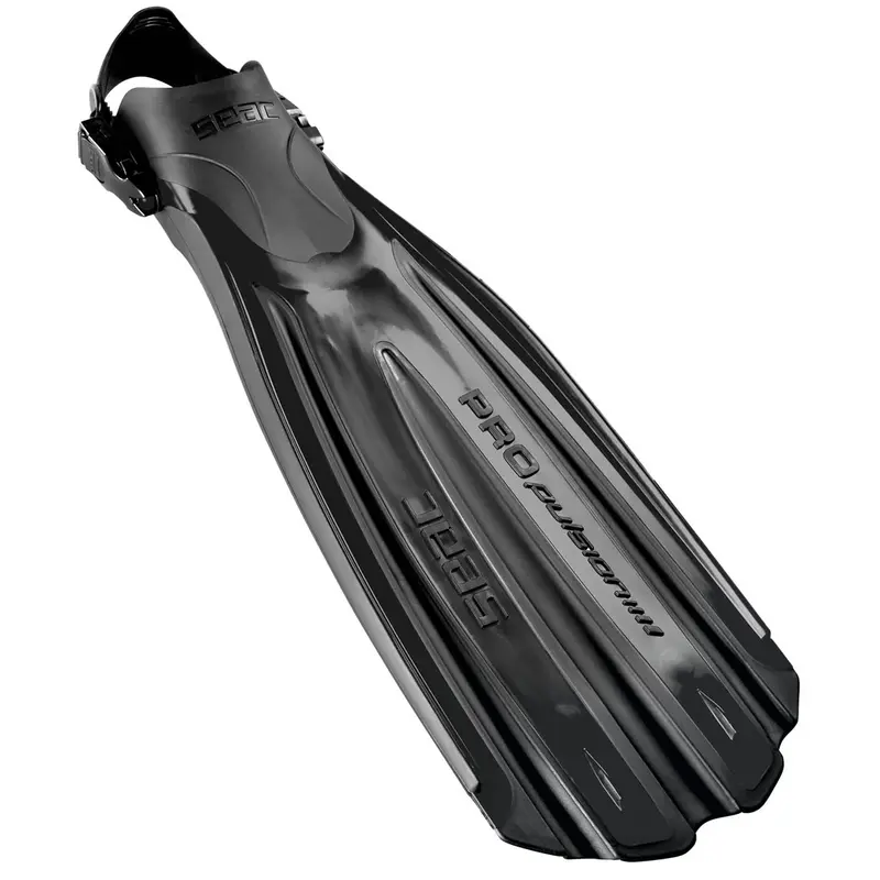 Used Seac Scuba Diving Propulsion Fins, Black, Size: Large-X-Large / M:9.5-10.5 / W:10.5-11.5