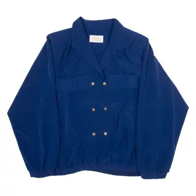 DA-RUE Womens Shirt Blue Collared Long Sleeve M