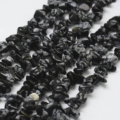 Natural Snowflake Obsidian Beads Strands
